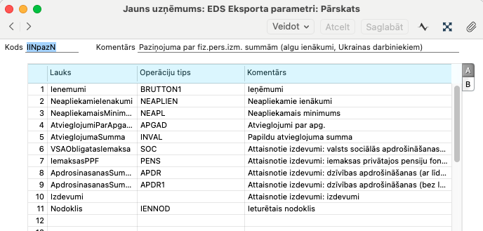Atskaitei “Paziņojums par fiziskajai personai izmaksātajām summām”
