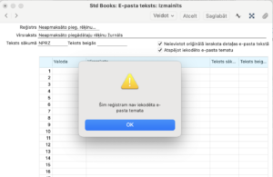 Ja reģistram iekodēta virsraksta nav, bet šo izvēlni atzīmējat
