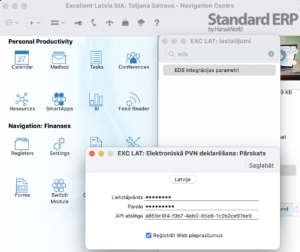 EDS integrācijas parametri
