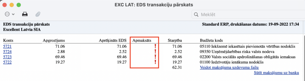 maksājumi pagaidām nav veikti