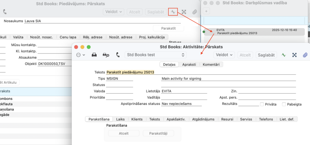 parakstīt piedāvājumu