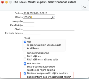 veidot e-pastu salīdzināšanas aktam