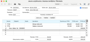 personiska maksajuma numurs1