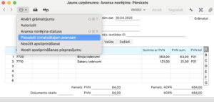 piesaistit izmaksatajam avansam
