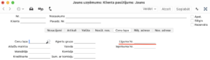līguma nr. klienta pasūtījumā