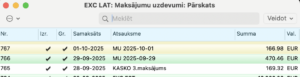 maksājumu uzdevumi krāsas