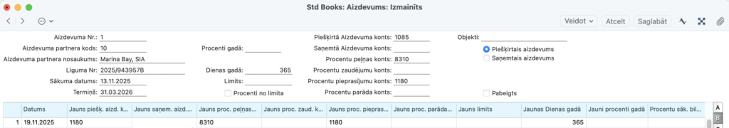 aizdevums rindas 2