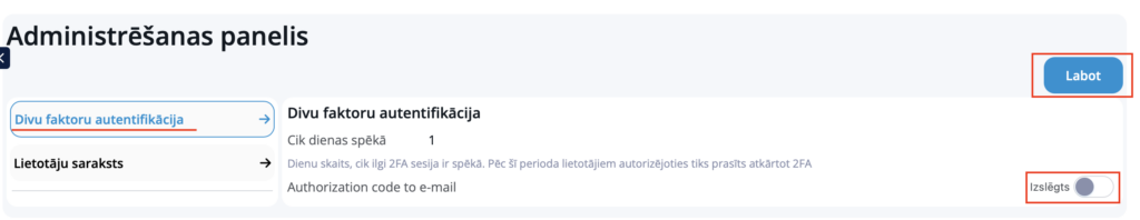 divu faktoru autentifikācija