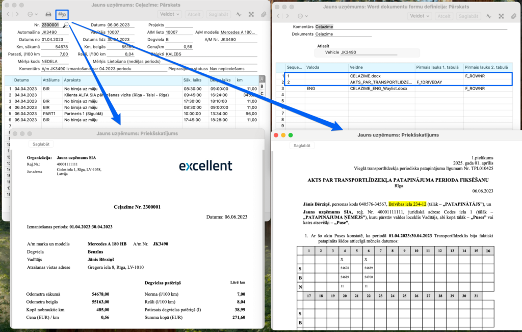ceļazīmes drukāšana