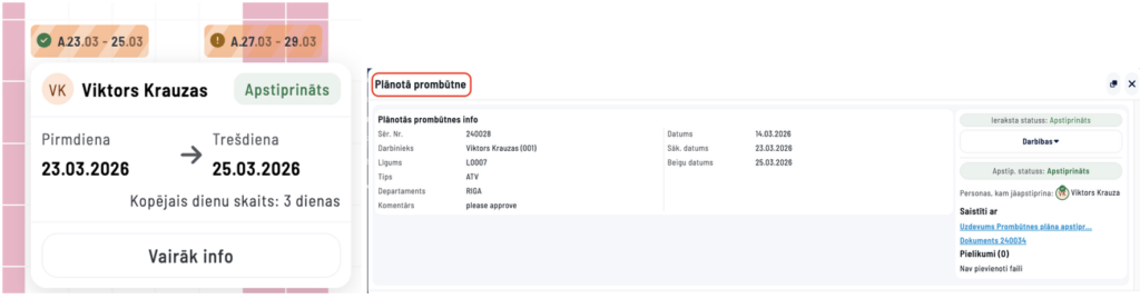 Plānotā prombūtne